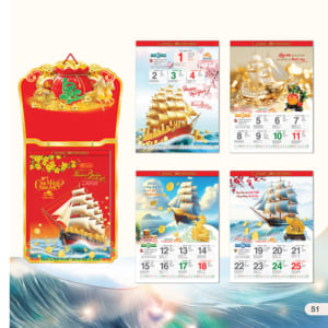 Lịch 52 Tuần 31x41cm – Thuận Buồm Xuôi Gió – Mã: AH 26