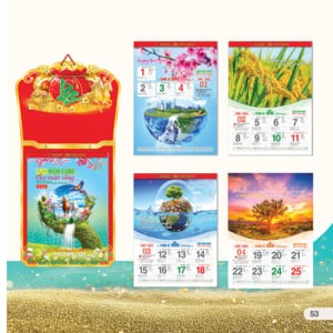 Lịch 52 Tuần 31x41cm – Gieo Mần Non Cho Cuộc Sống – Mã: AH 27