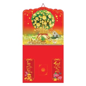 Lò Xo Giữa 37x68cm Gắn Bloc – Cây Tài Lộc  – Mã: AH 44