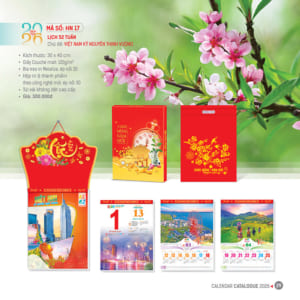 Lịch 52 Tuần 30x40cm – Việt Nam Thịnh Vượng – Mã: HN17